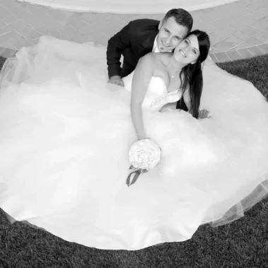 Foto sposi dall'alto